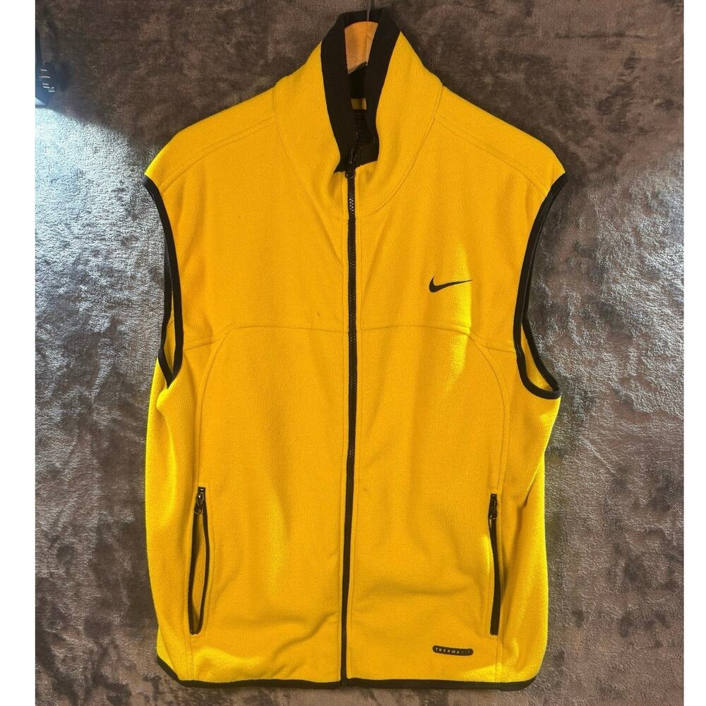 VTG 90s/Y2K Nike ACG Therma-Fit Fleece Vest Men’s Large Rare Yellow Color Way.